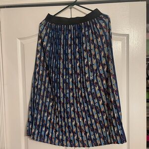 Stylish Blue Geometric Skirt